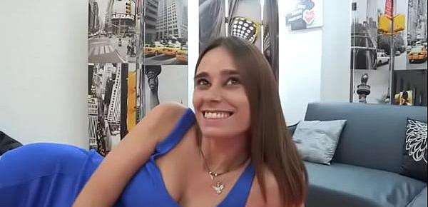  Natalia enters a restaurant with a dildo inside her pussy!